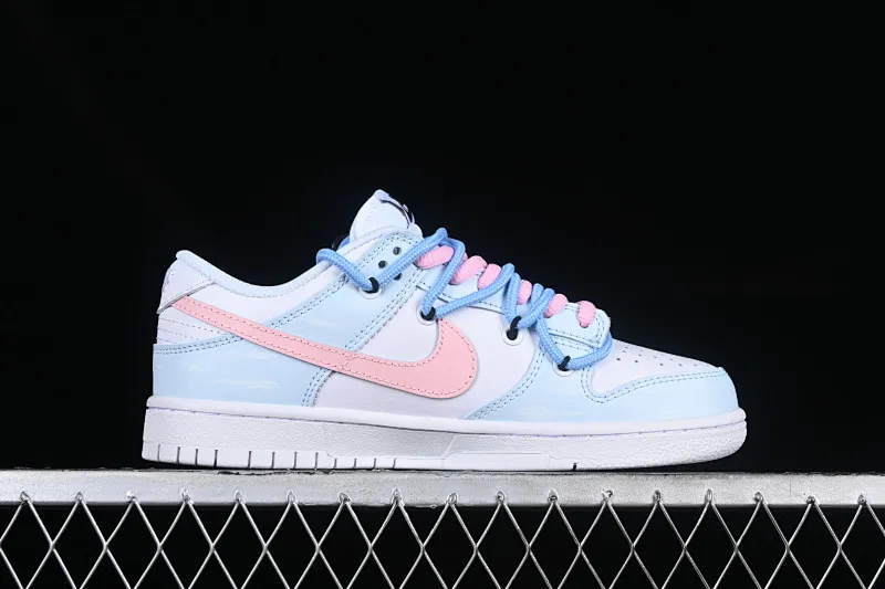 All categories Nk SB Dunk series Nk SB Dunk Low low-top sneakers Nk Dunk Low Cupid Macaron white and blue pink love vibe distressed SB strap low-top casual sneakers DD1503-109